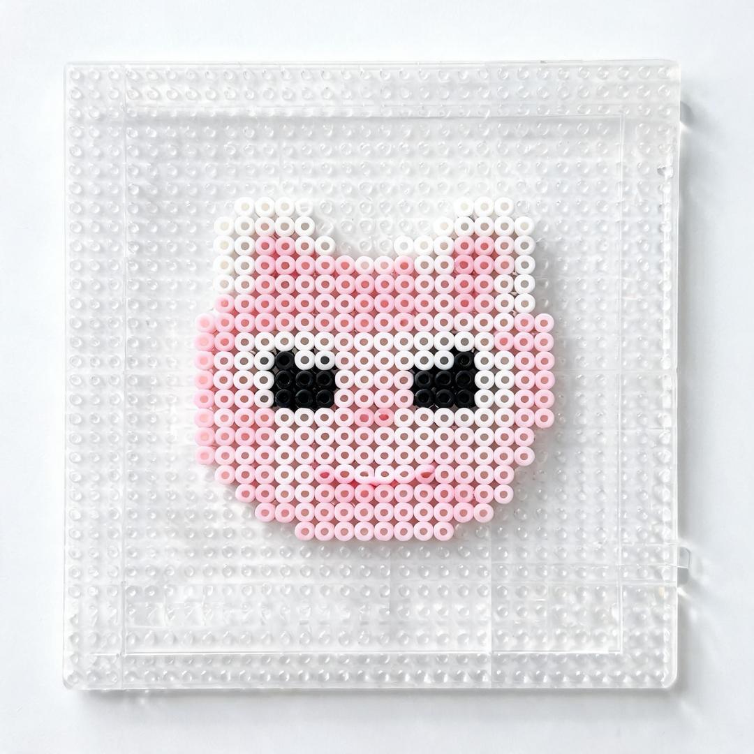 AI fuse bead effect of Kawaii cat
