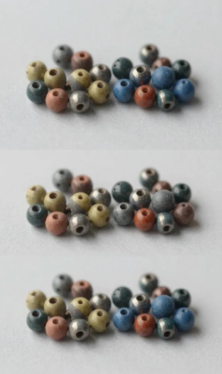 Beach sunset photo mapped to real bead colors