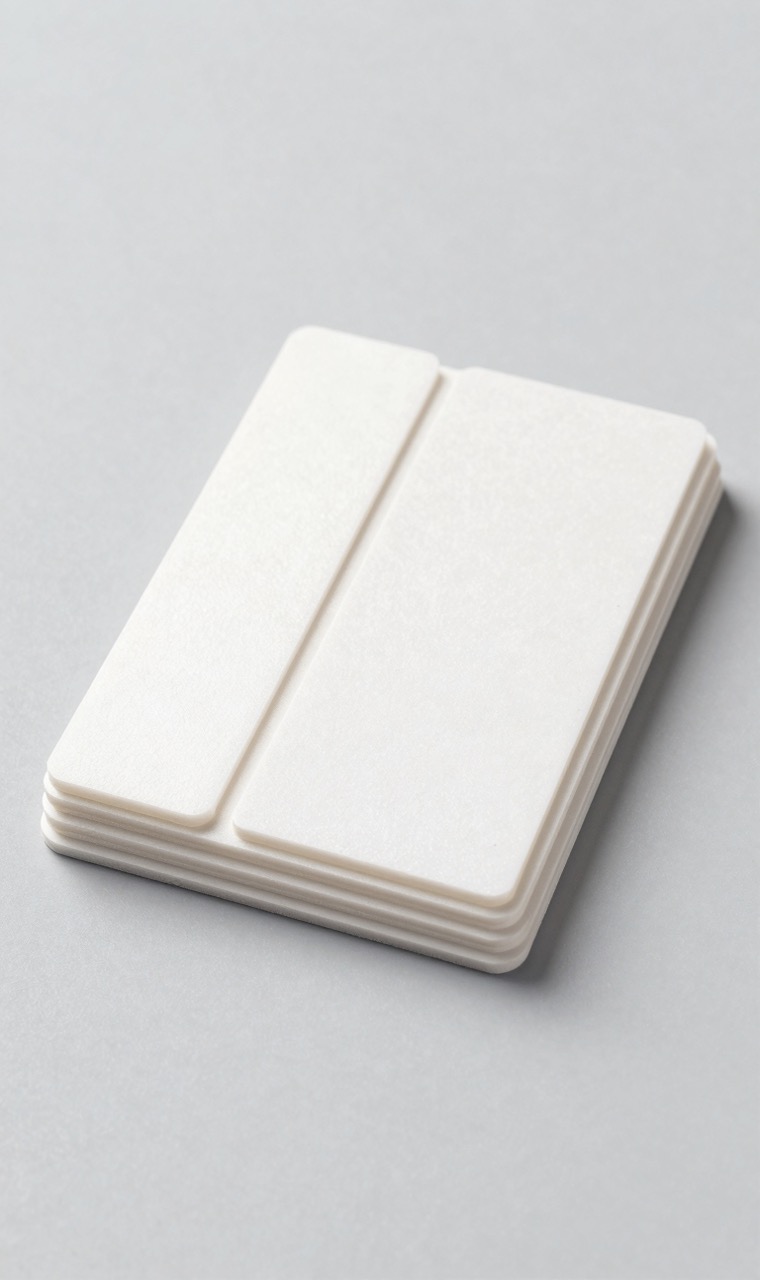 Several flat fused fuse bead panels arranged to show layering