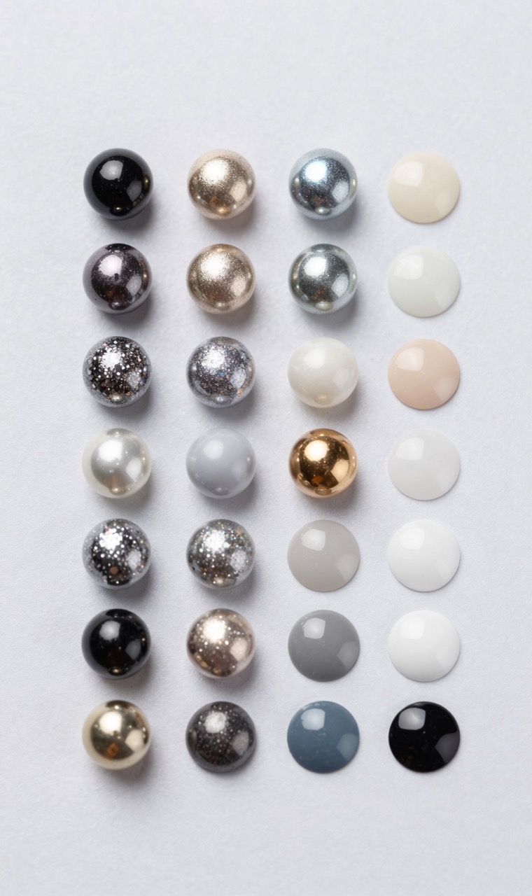 Fuse beads showing metallic, glitter, and glow specialty finishes