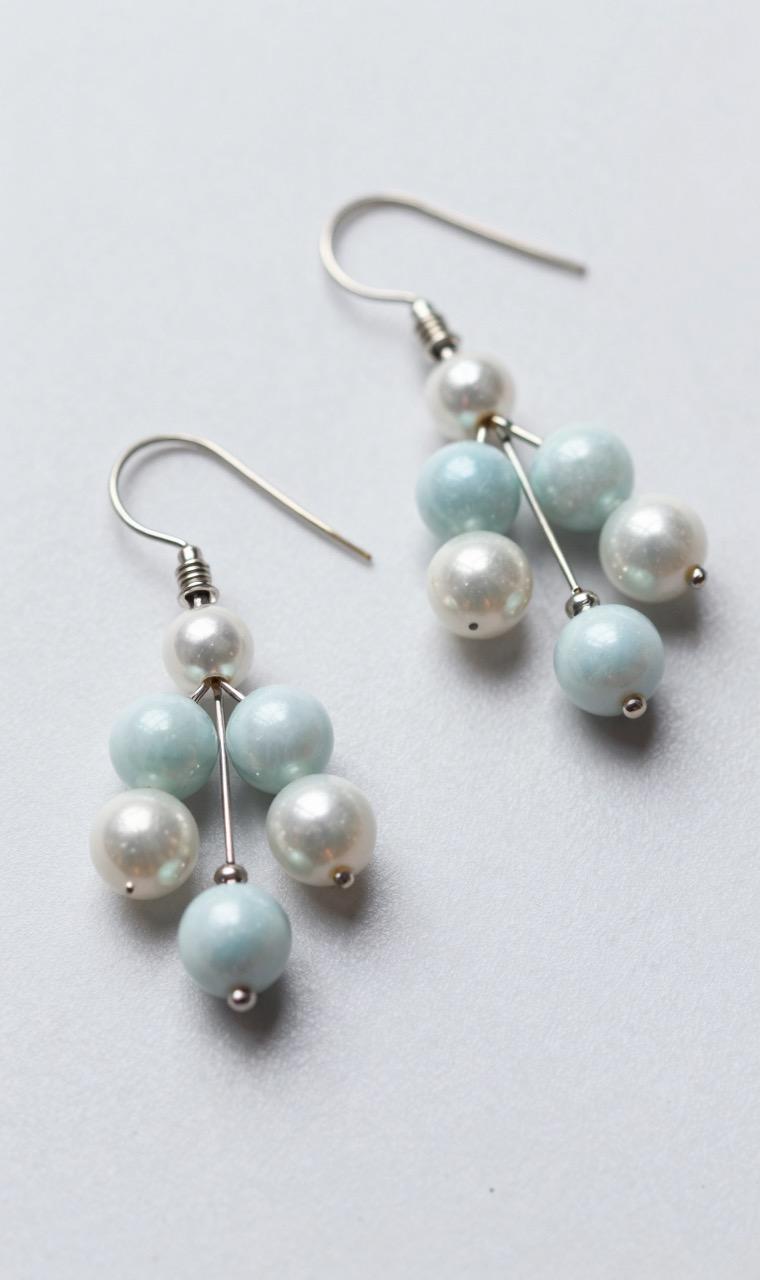 Finished earrings with glossy finish and hooks