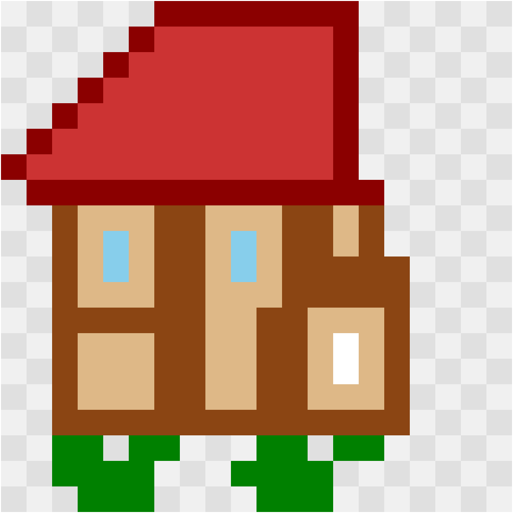 3D Mini House 3D Patterns perler bead pattern 20×20