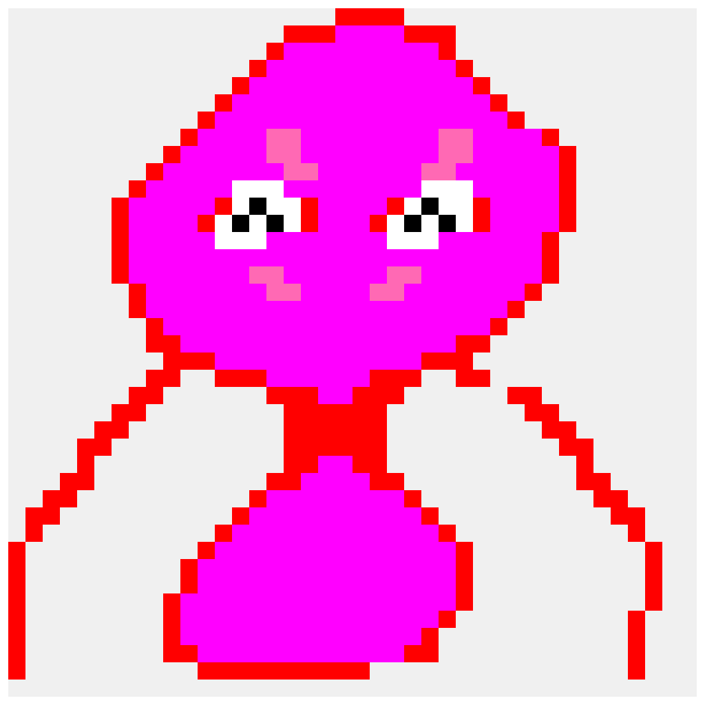 Гигантский осьминог — схема из бусин Животные (40×40)
