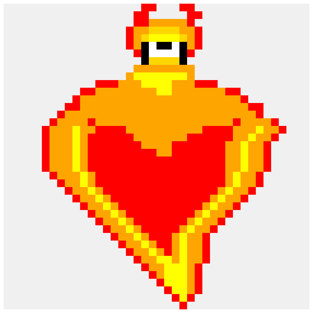 Phoenix — Animals perler bead pattern (40×40)