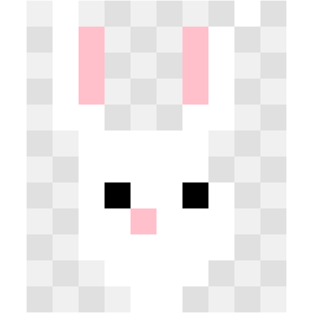 Bunny Animals perler bead pattern 10×12