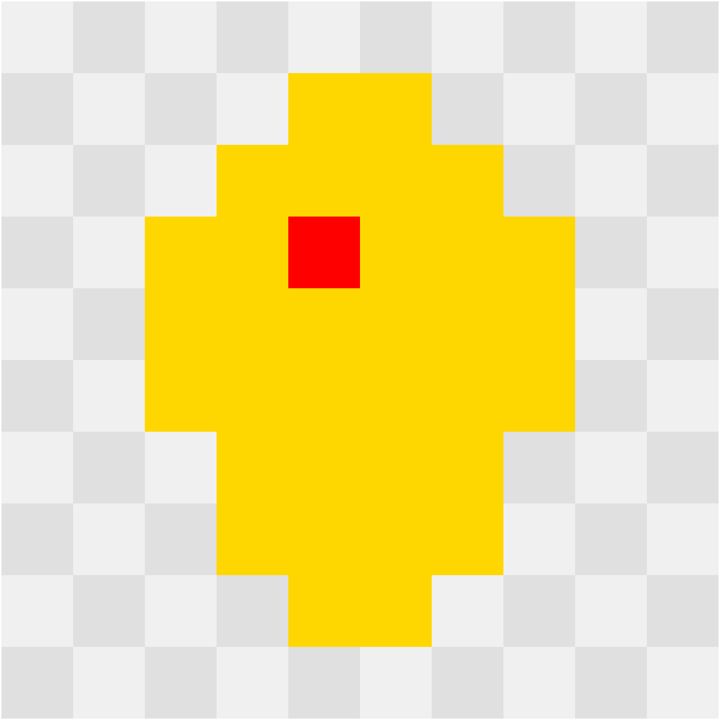 Chicken Animals perler bead pattern 10×12