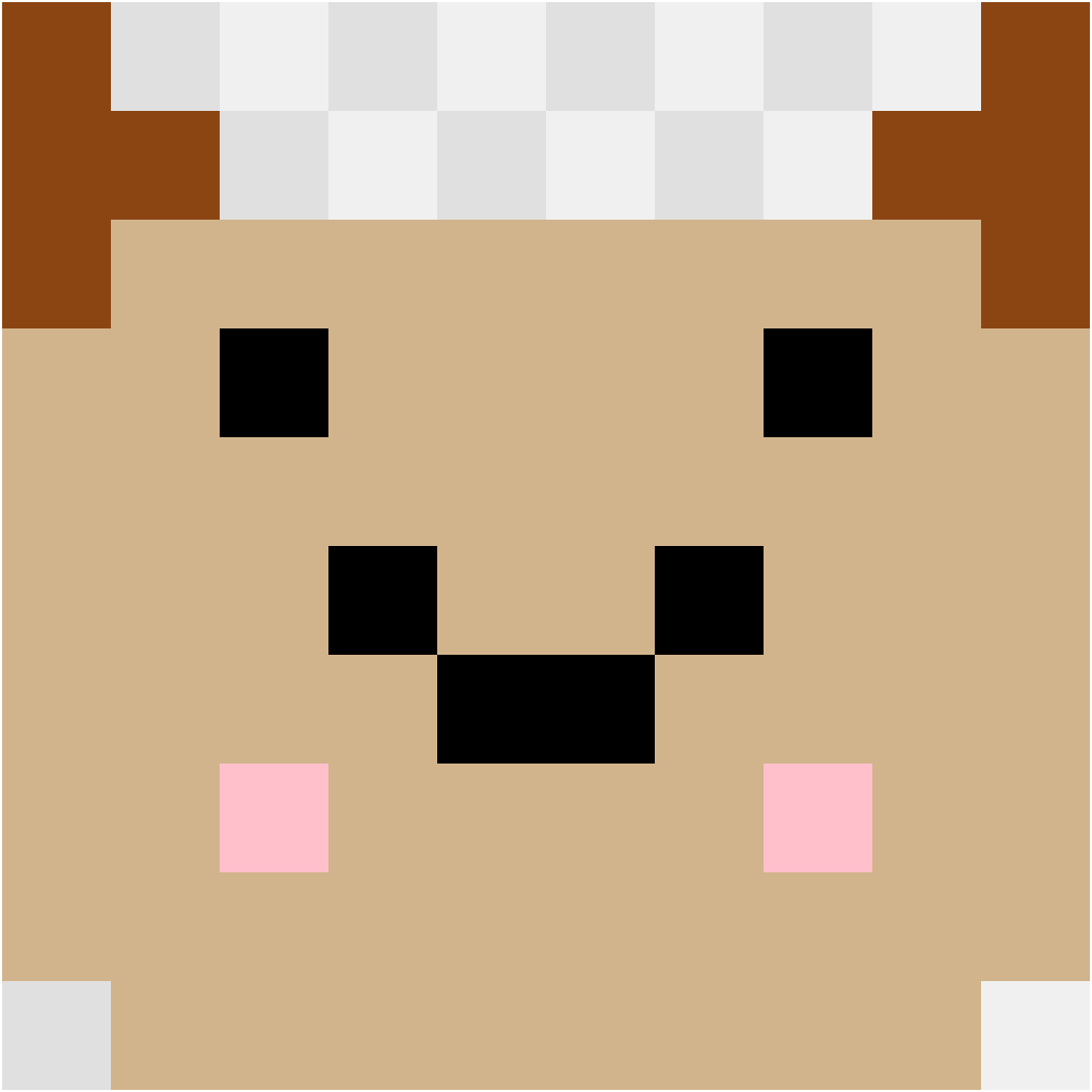 Dog Face Animals perler bead pattern 10×10