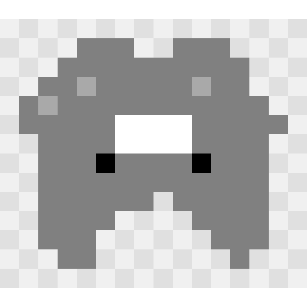Elephant Animals perler bead pattern 16×16