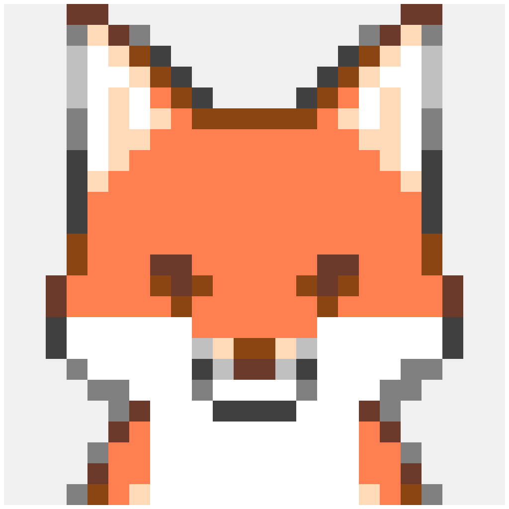 Fuchsgesicht — Tiere Perlenmuster (24×24)