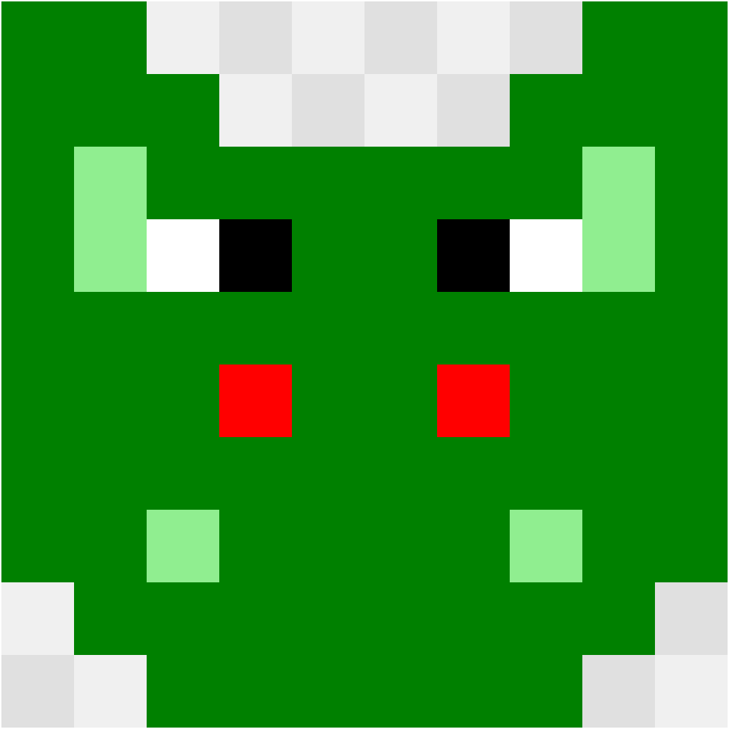 Frog Animals perler bead pattern 10×10