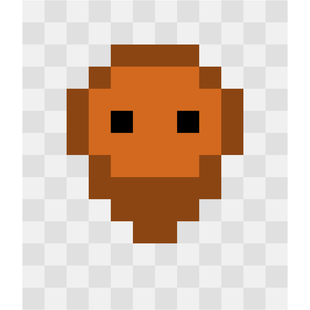 Monkey Animals perler bead pattern 12×14