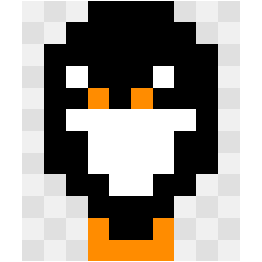 Penguin Animals perler bead pattern 10×14