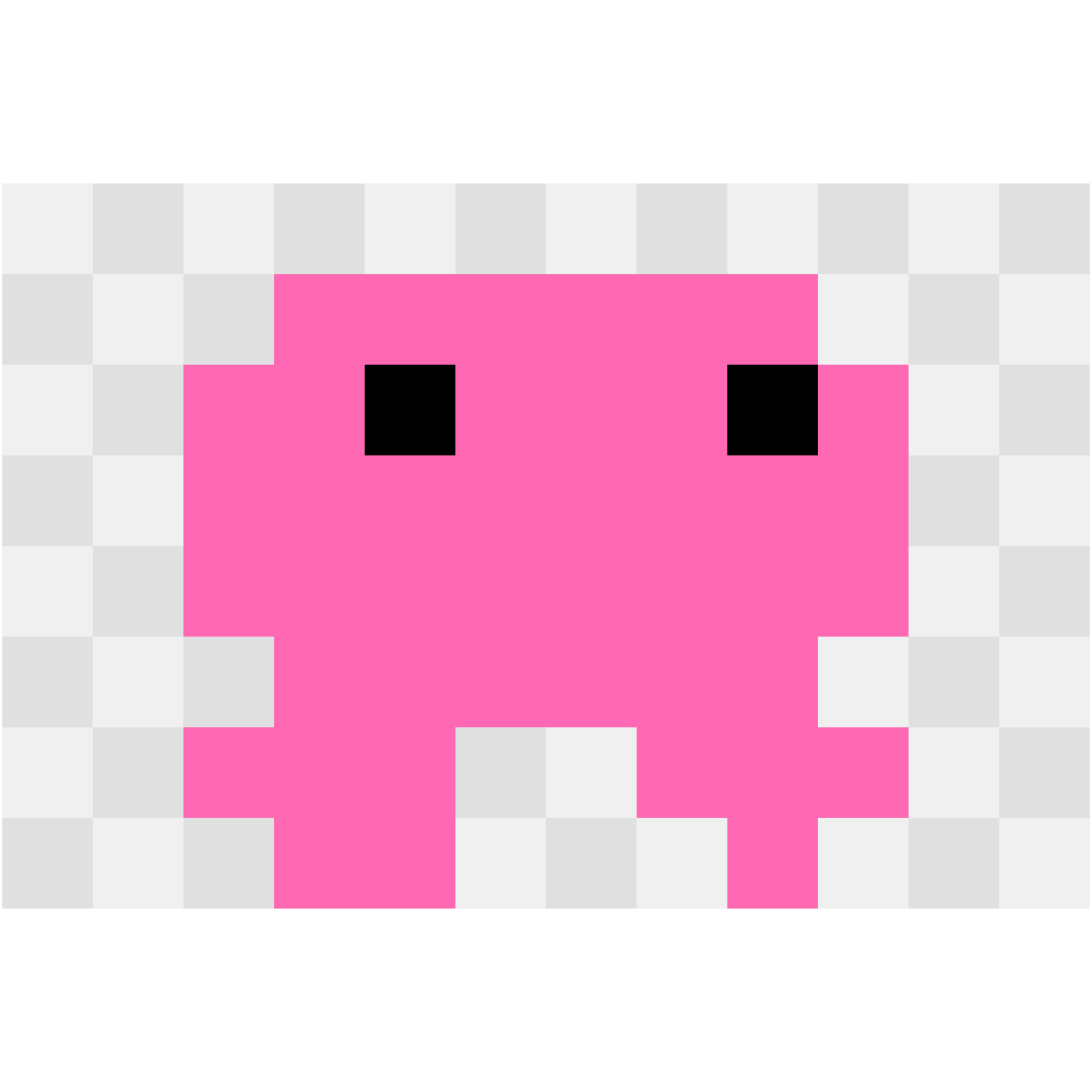 Pig Animals perler bead pattern 12×12