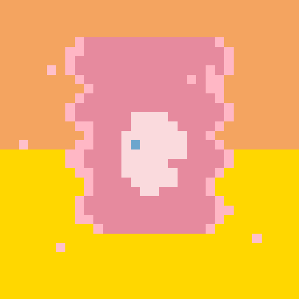 Sakura Girl Portrait Anime & Manga perler bead pattern 128×128