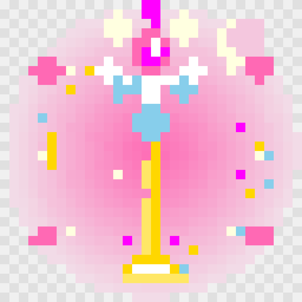 Magical Girl Staff Anime & Manga perler bead pattern 128×128
