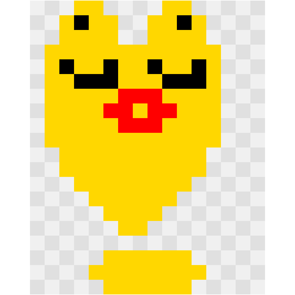 Pikachu (Full Body) Anime & Manga perler bead pattern 16×20