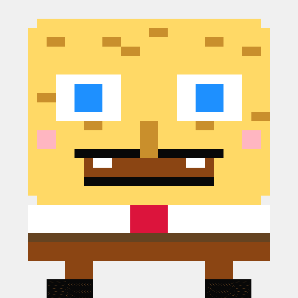 SpongeBob SquarePants — Anime & Manga perler bead pattern (32×32)