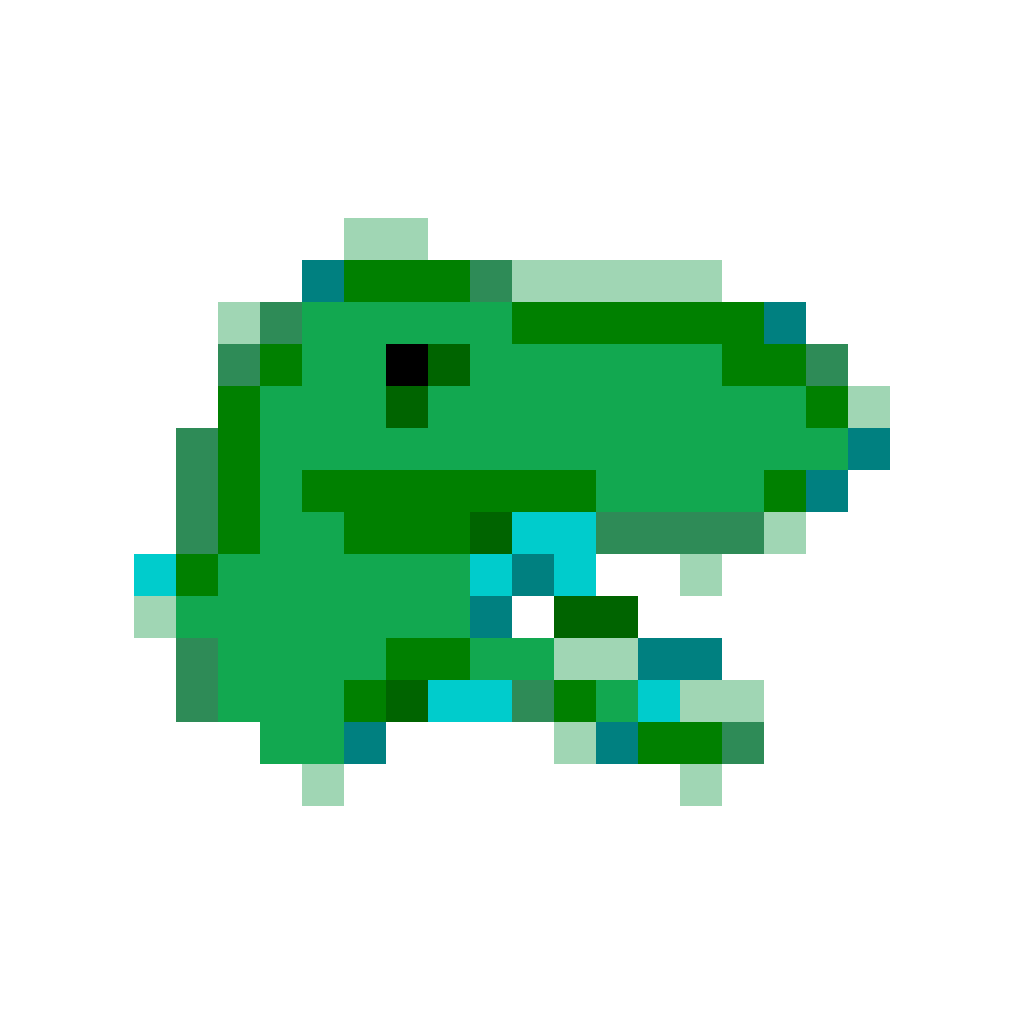 Cabeza de T-Rex — patrón de cuentas de Dinosaurio (24×24)