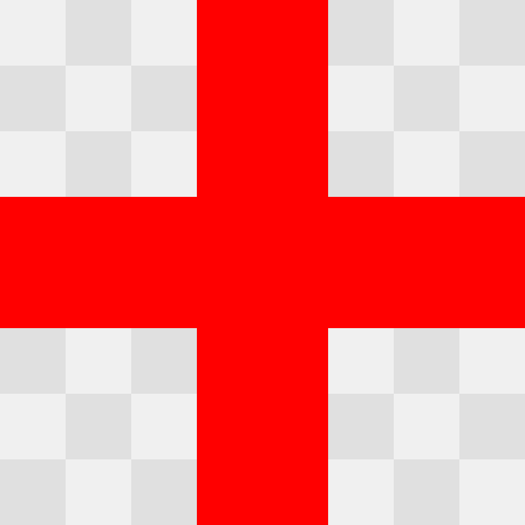 Cross / Plus Easy Patterns perler bead pattern 8×8