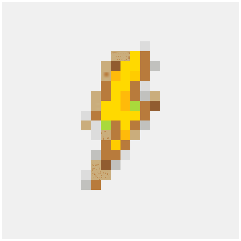 Lightning Bolt — Easy Patterns perler bead pattern (24×24)