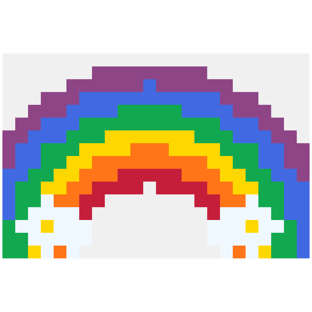 Arche arc-en-ciel — motif de perles Modèles faciles (24×16)