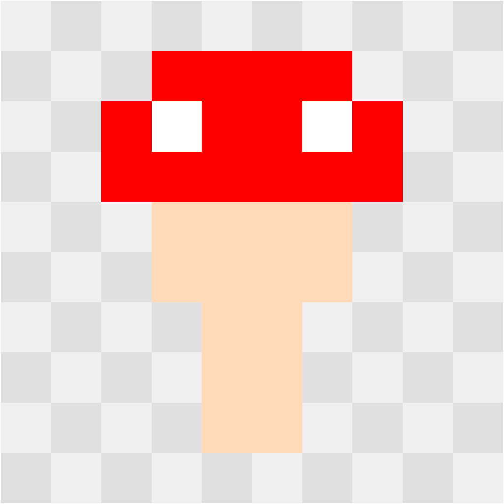 Mushroom Easy Patterns perler bead pattern 8×10