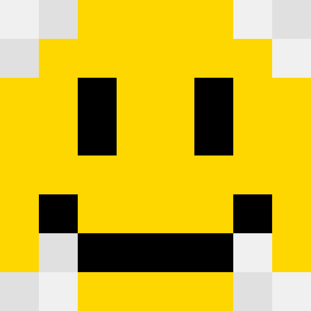 Smiley Face Easy Patterns perler bead pattern 8×8