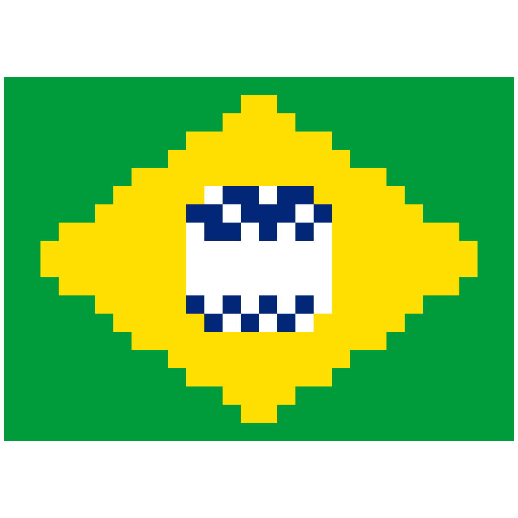 巴西国旗 FIFA 世界杯 拼豆图纸 28×20