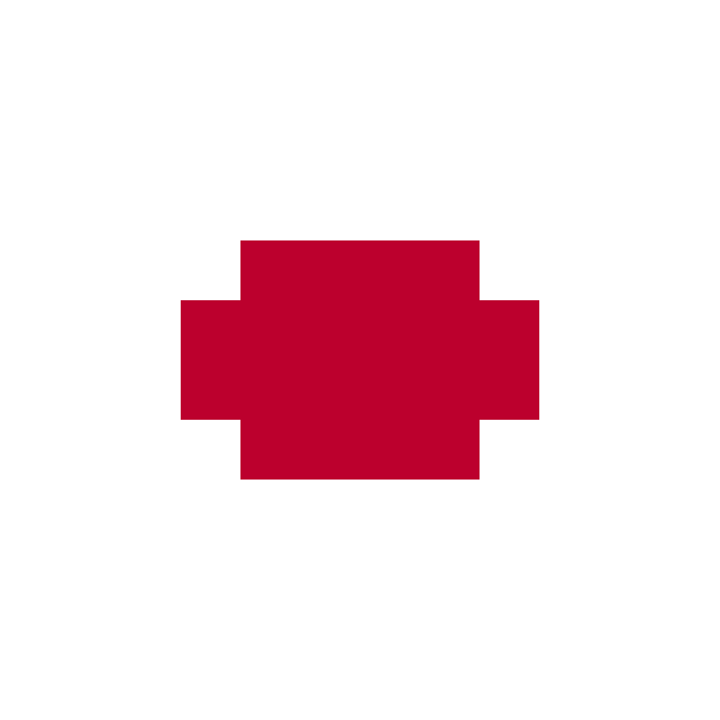 Japan Flag FIFA World Cup perler bead pattern 12×8