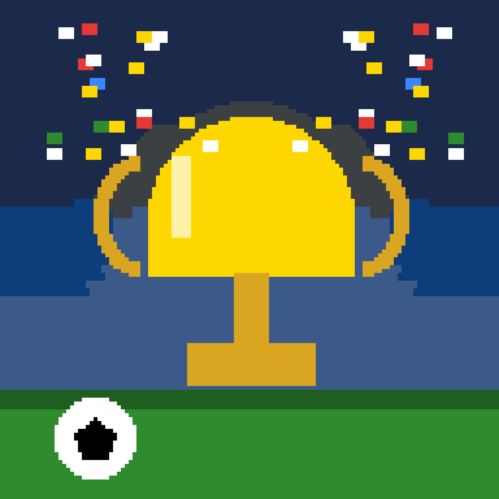 World Cup Trophy Globe — FIFA World Cup perler bead pattern (128×128)