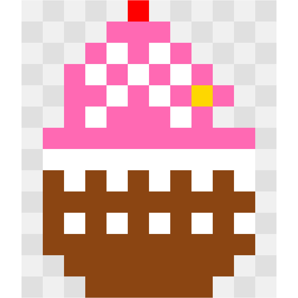 Cupcake Food & Drinks perler bead pattern 12×14