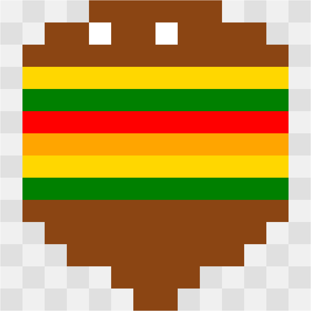 Hamburger Food & Drinks perler bead pattern 14×14