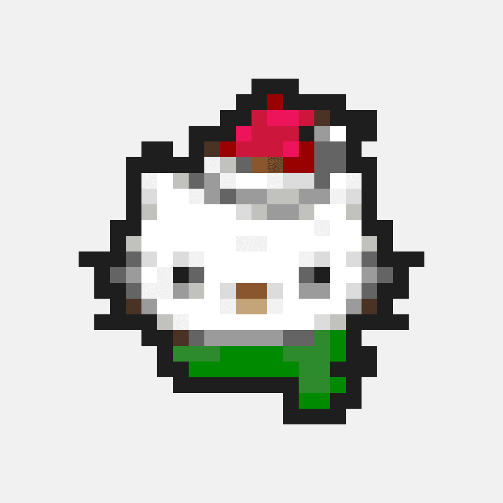 Hello Kitty 聖誕 —— Hello Kitty 拼豆圖紙(32×32)