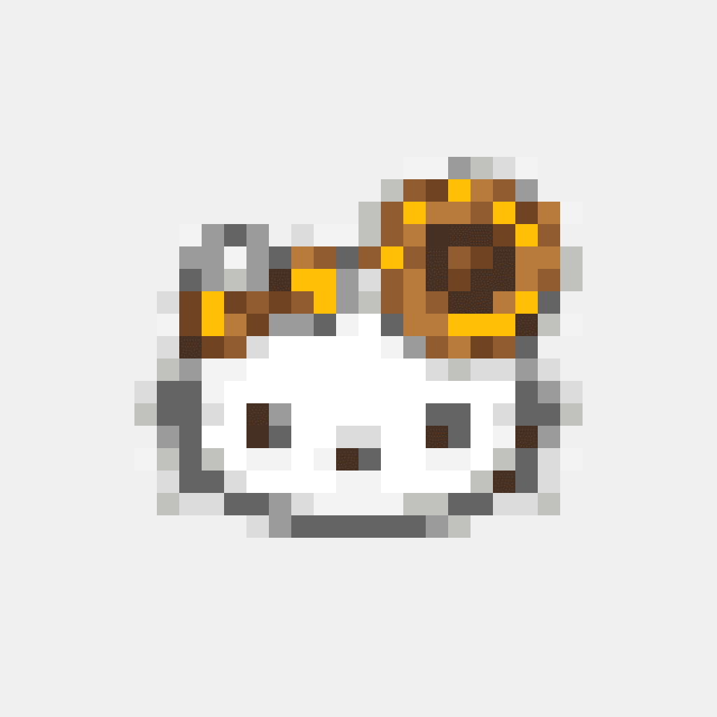 Hello Kitty 花朵 —— Hello Kitty 拼豆圖紙(32×32)