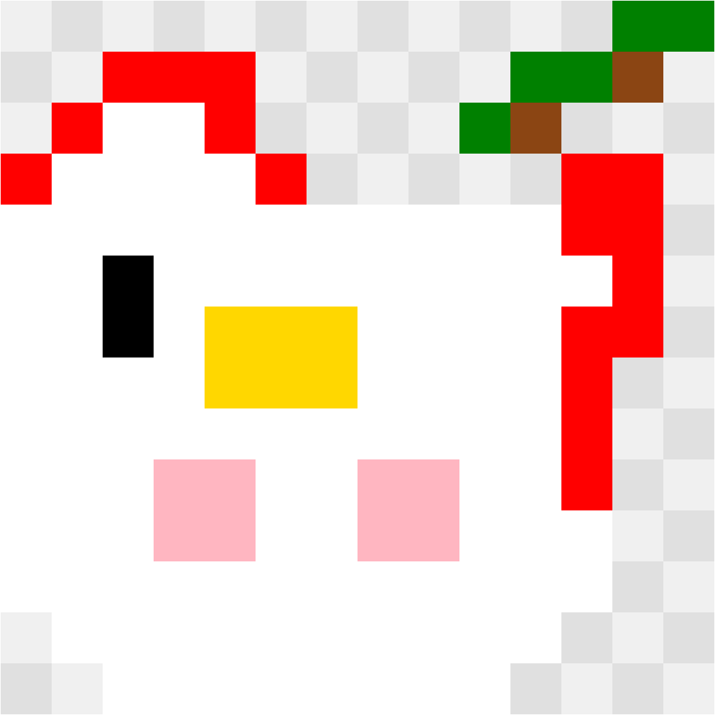 Hello Kitty with Apple Hello Kitty perler bead pattern 14×14