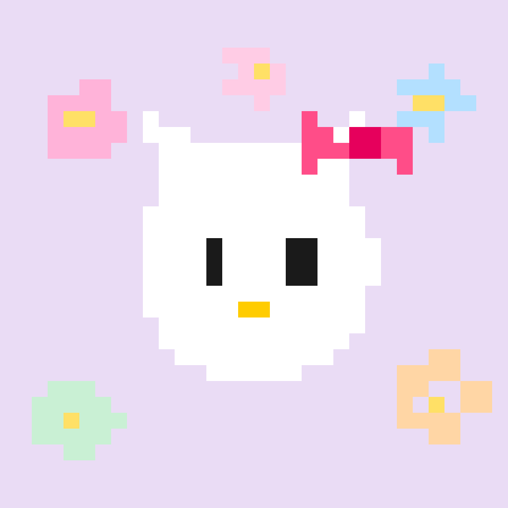 Hello Kitty Rainbow Wall Art Hello Kitty perler bead pattern 128×128