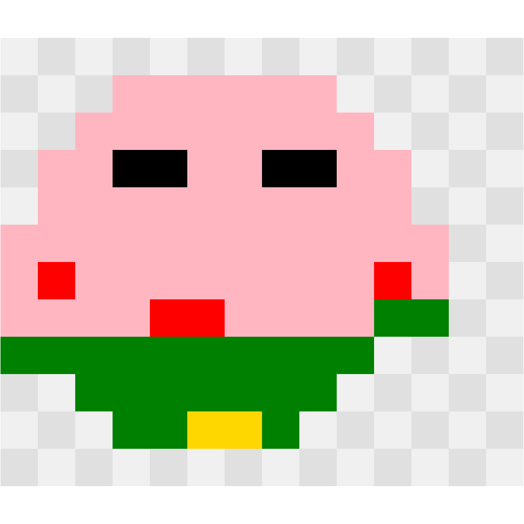 Kirby Eating Kirby perler bead pattern 14×12
