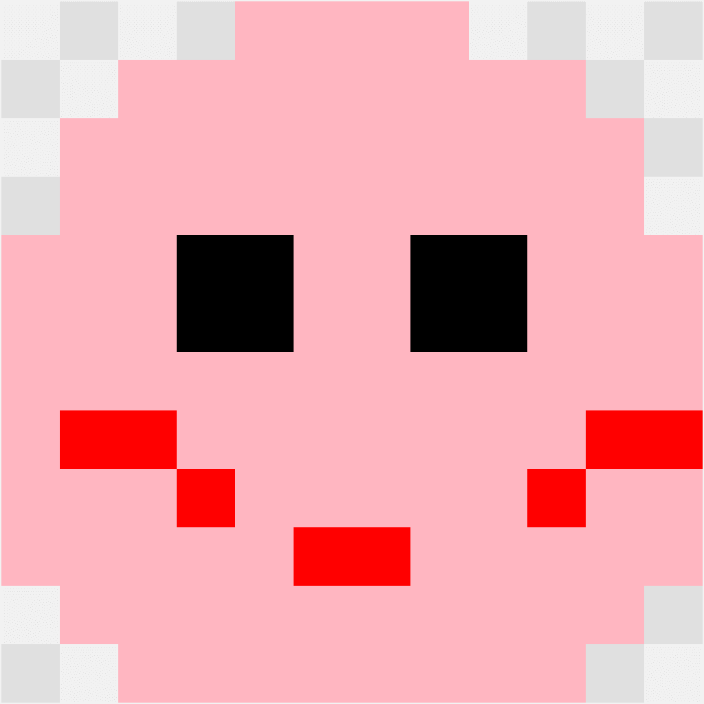 Kirby Face Kirby perler bead pattern 12×12