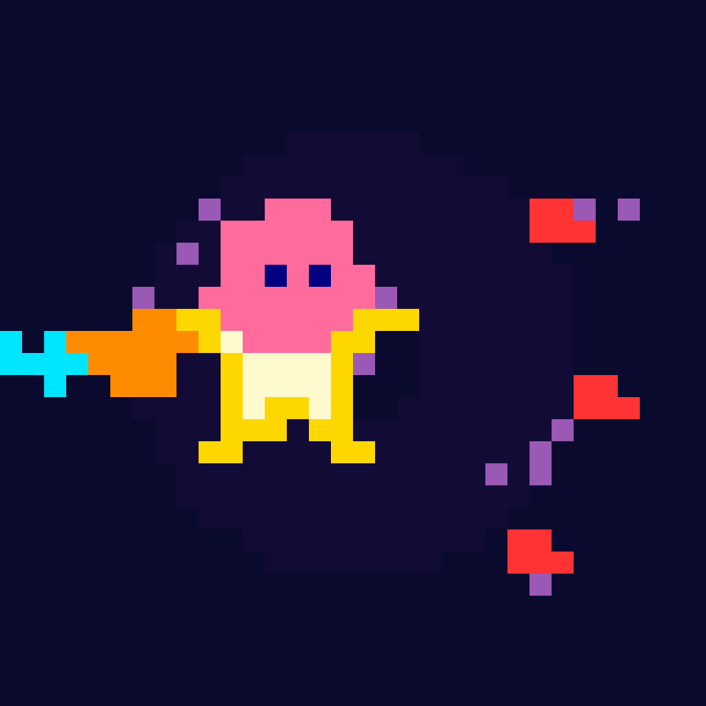 Kirby Starfighter Galactic Raid Kirby perler bead pattern 128×128