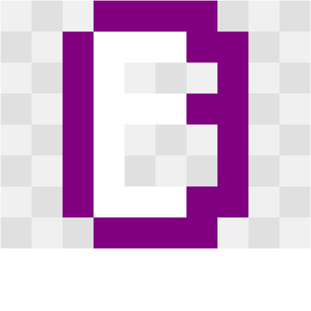 Letter E Letters & Numbers perler bead pattern 10×12