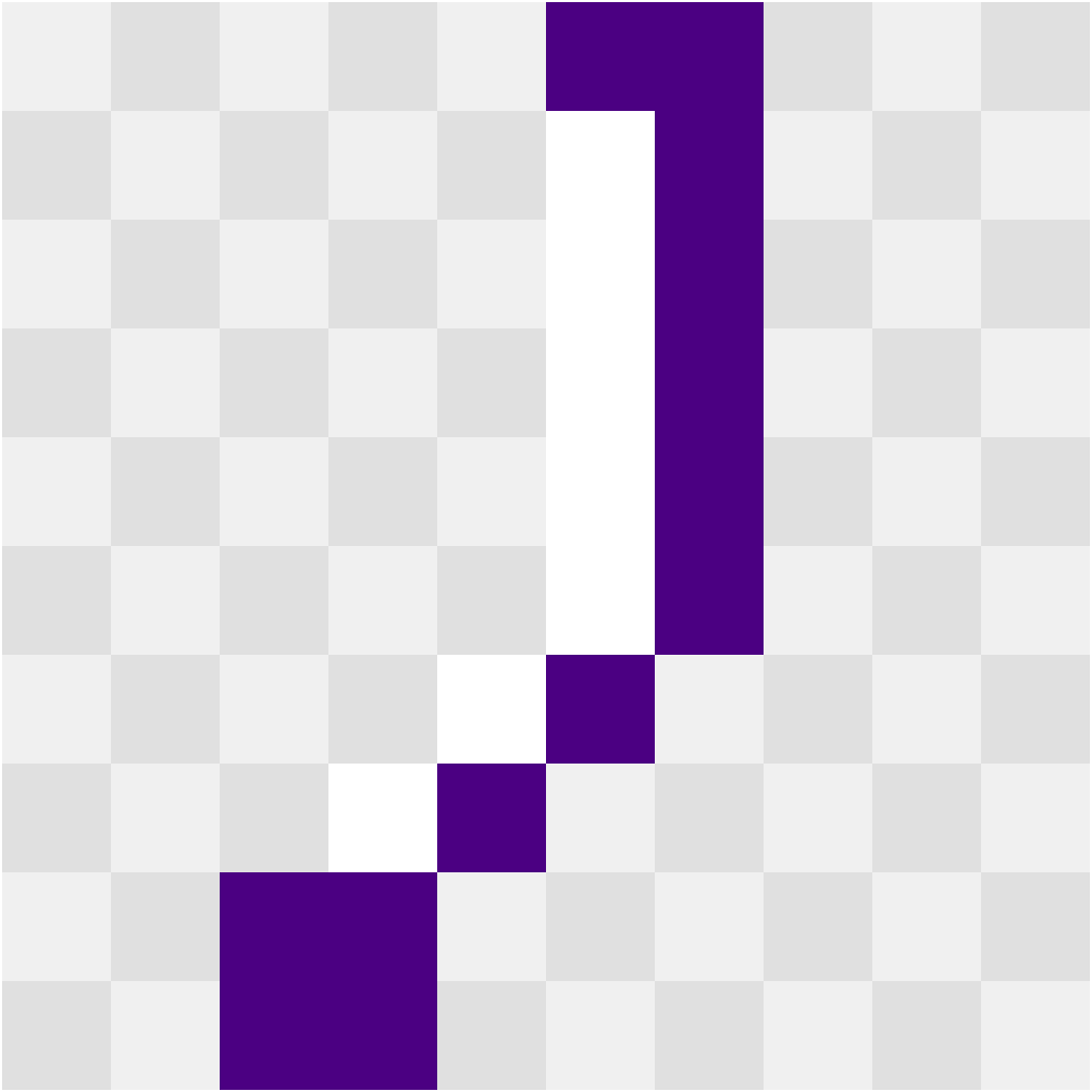 Letter J Letters & Numbers perler bead pattern 10×12