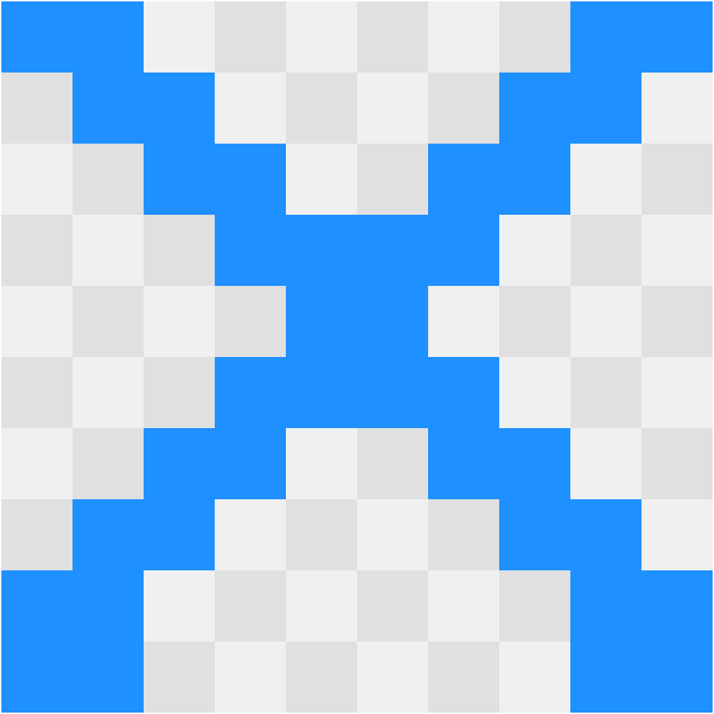 Letter X Letters & Numbers perler bead pattern 10×12