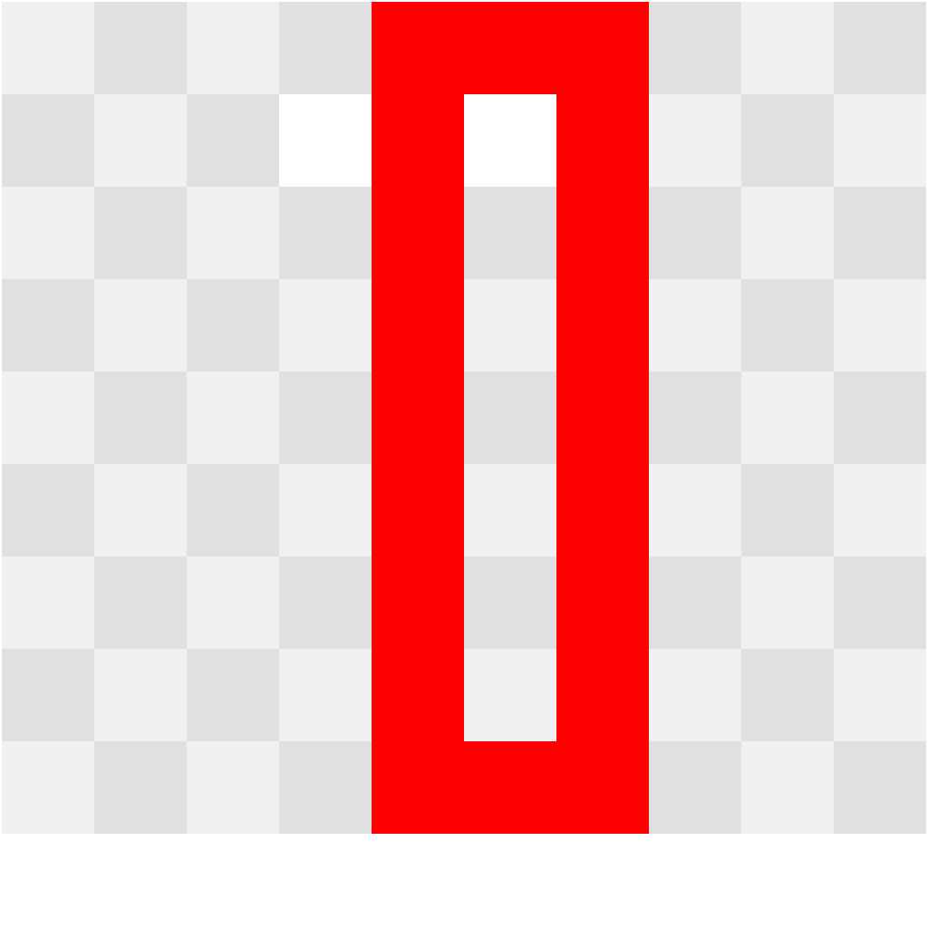 Number 1 Letters & Numbers perler bead pattern 8×12
