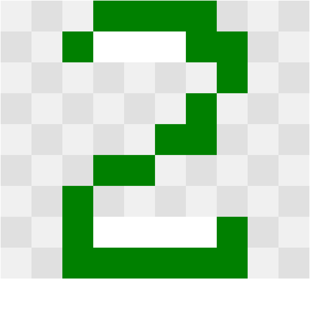 Number 2 Letters & Numbers perler bead pattern 8×12