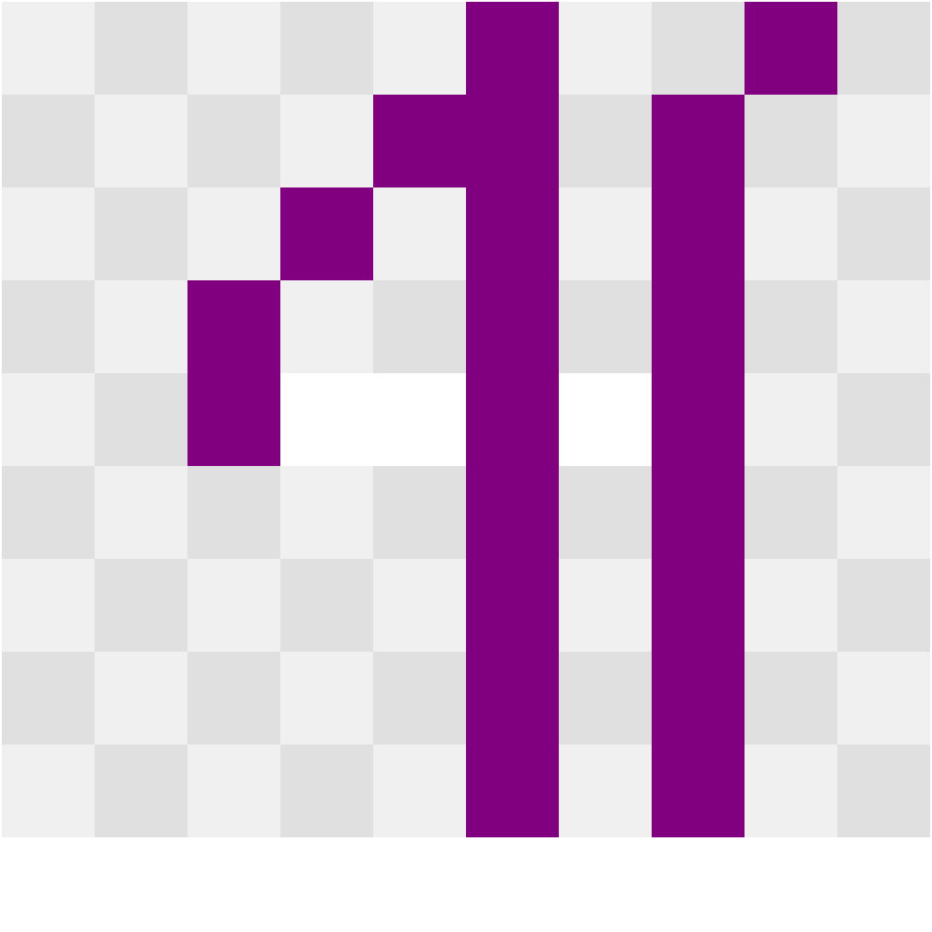 Number 4 Letters & Numbers perler bead pattern 8×12