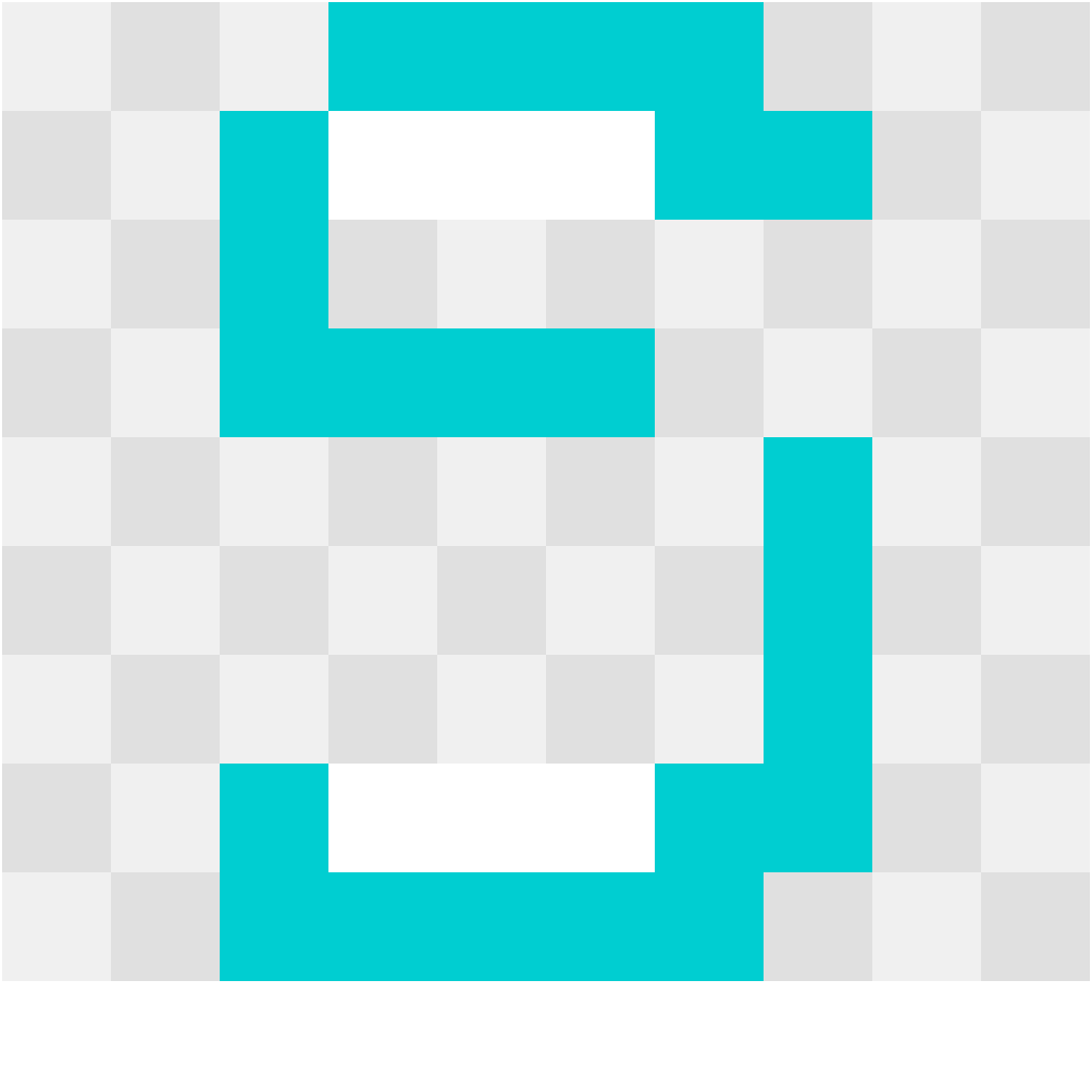 Number 5 Letters & Numbers perler bead pattern 8×12