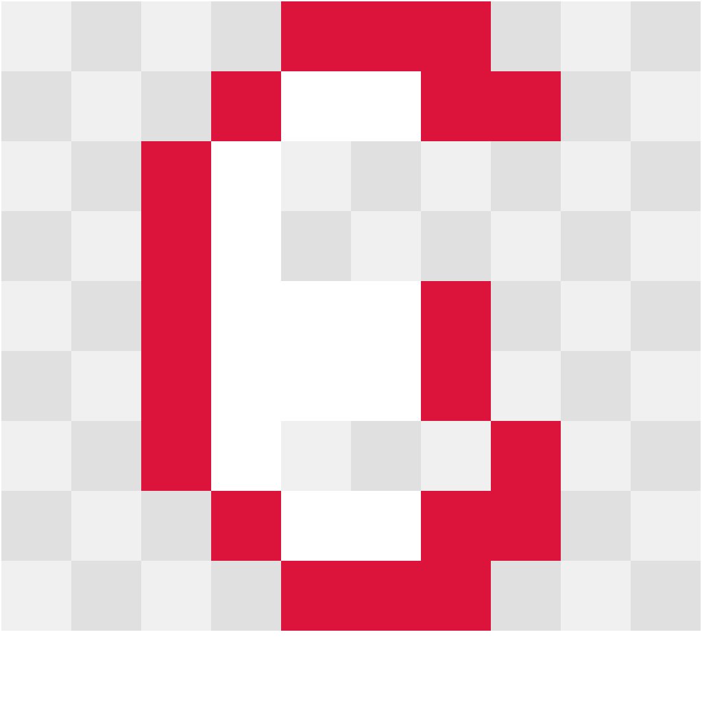 Number 6 Letters & Numbers perler bead pattern 8×12