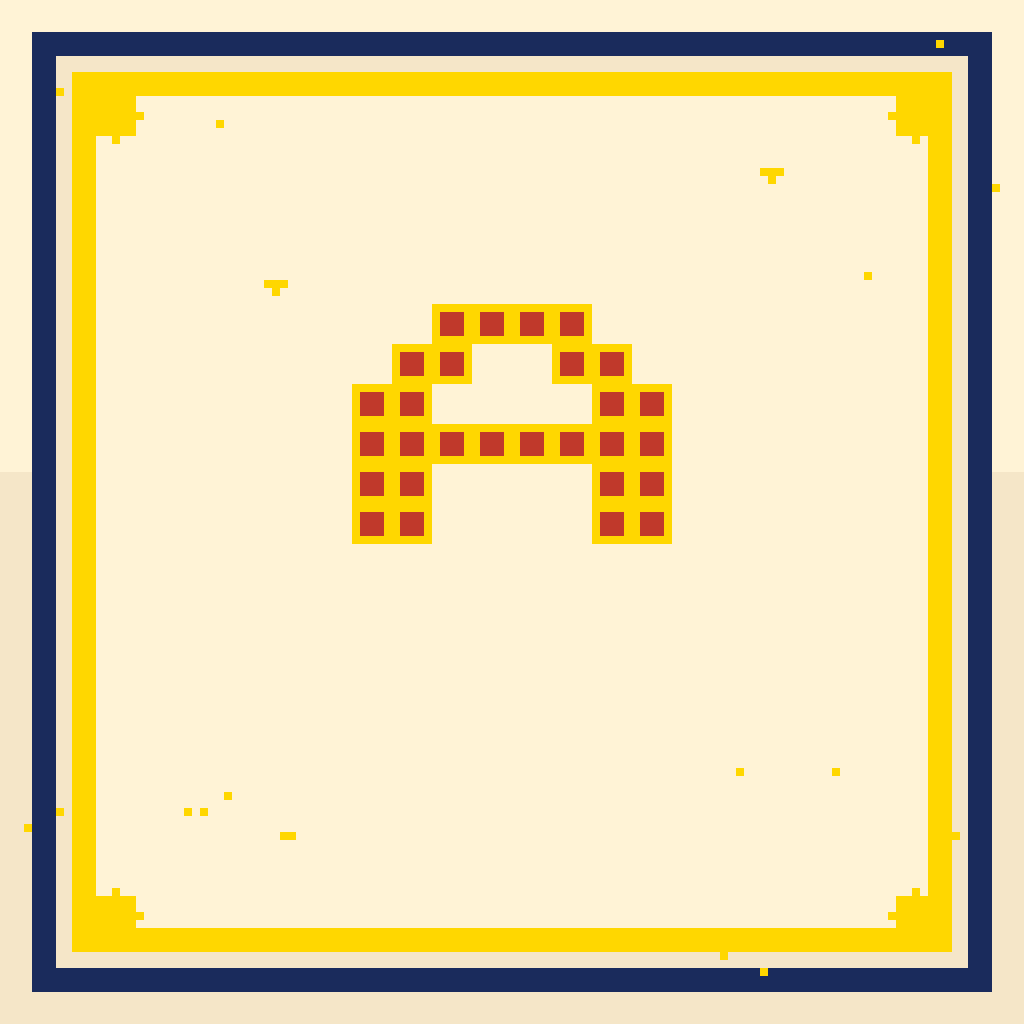 Monograma real A — patrón de cuentas de Letras y Números (128×128)