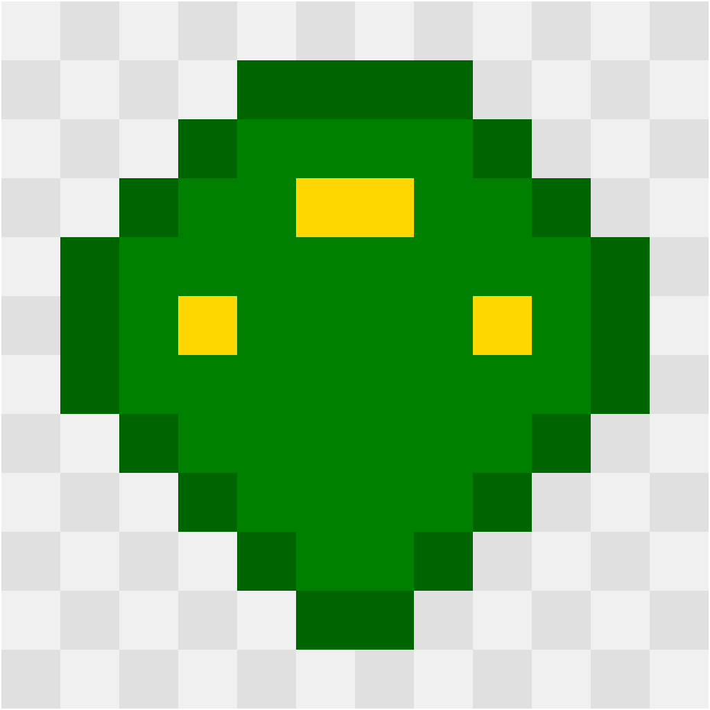 Koopa Shell Super Mario perler bead pattern 12×12