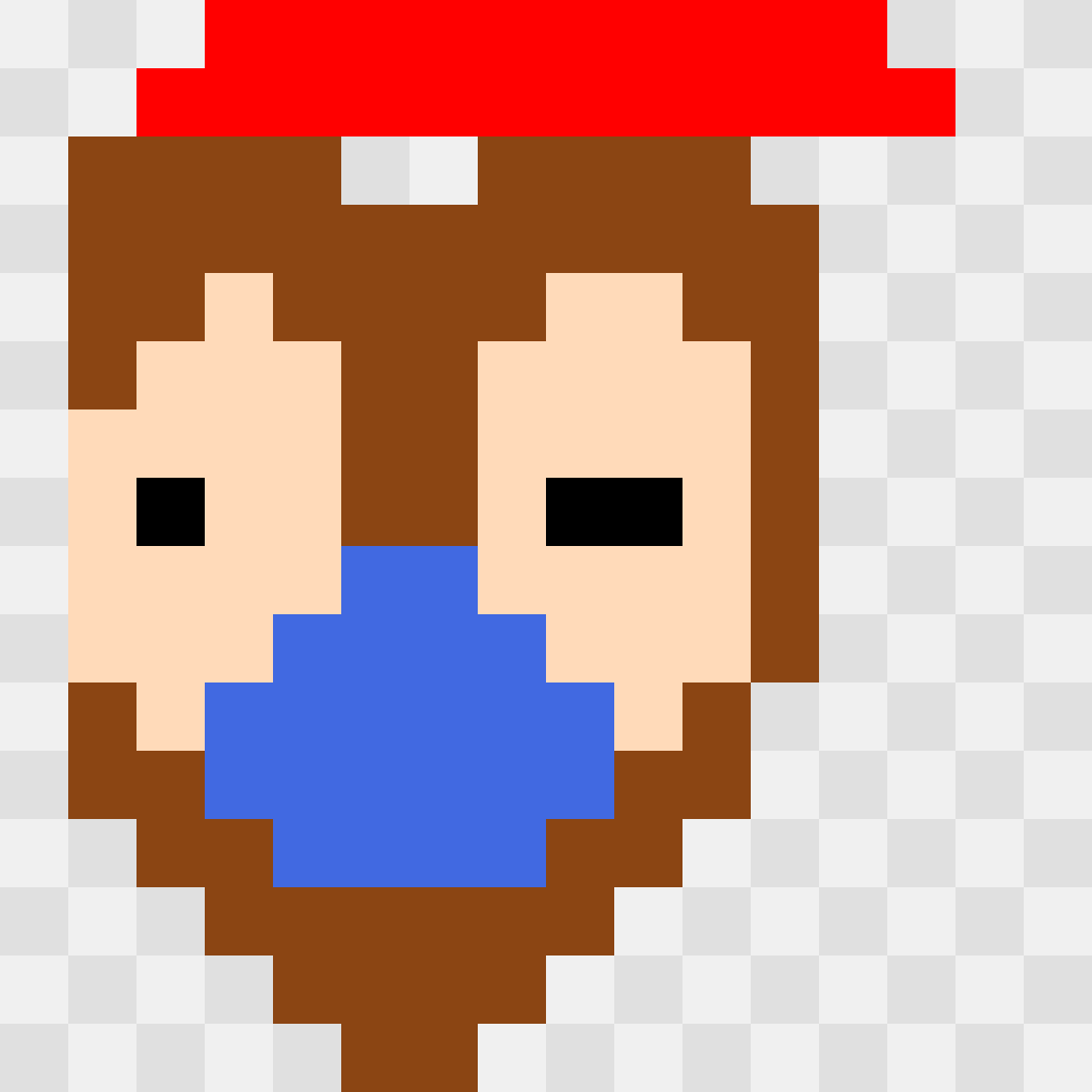 Mario Face Super Mario perler bead pattern 16×16